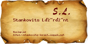 Stankovits Lóránt névjegykártya